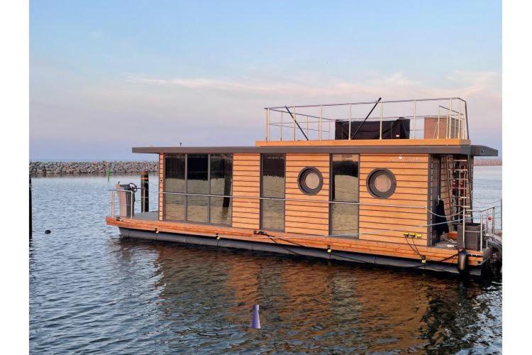 Hausboot Fjord Haven Mit Biosauna In Barth Extérieur photo